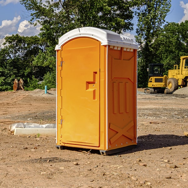 how often are the porta potties cleaned and serviced during a rental period in Revere Missouri